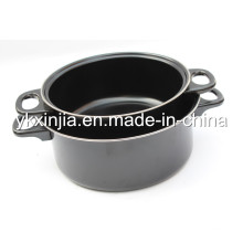 Utensílios de cozinha 20 e 22 centímetros de aço carbono antiaderente revestimento molho conjunto de pote